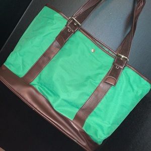Green tote bag